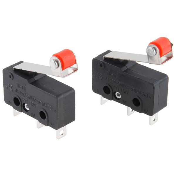 Mini Microswitch - SPDT (Roller Lever, 2-Pack) - Melopero Electronics