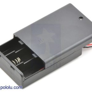 8 x AA Batteriehalter mit 5.5mm / 2.1mm Stecker und Ein / Aus Schalter -  Melopero Elektronik