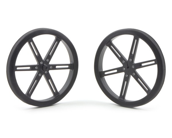 Pololu Wheel 90×10mm Pair - Black - Melopero Electronics