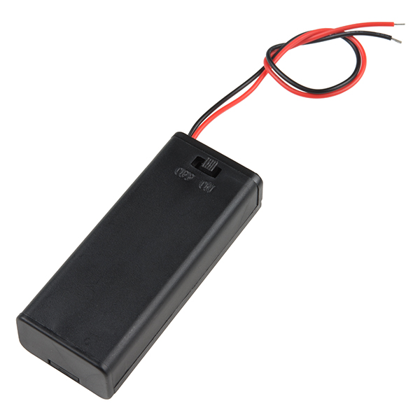 8 x AA Batteriehalter mit 5.5mm / 2.1mm Stecker und Ein / Aus Schalter -  Melopero Elektronik