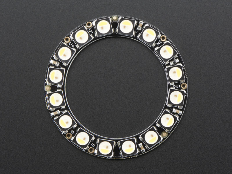 NeoPixel Ring - 16 X 5050 RGBW LEDs W/ Integrated Drivers - Natural ...