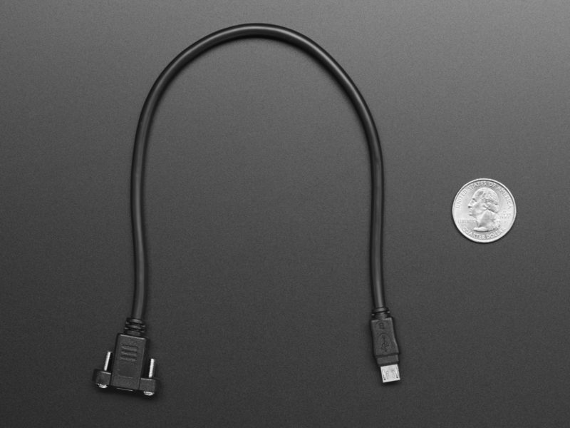 Panel Mount Extension USB Cable - Micro B Male To Micro B Female ...