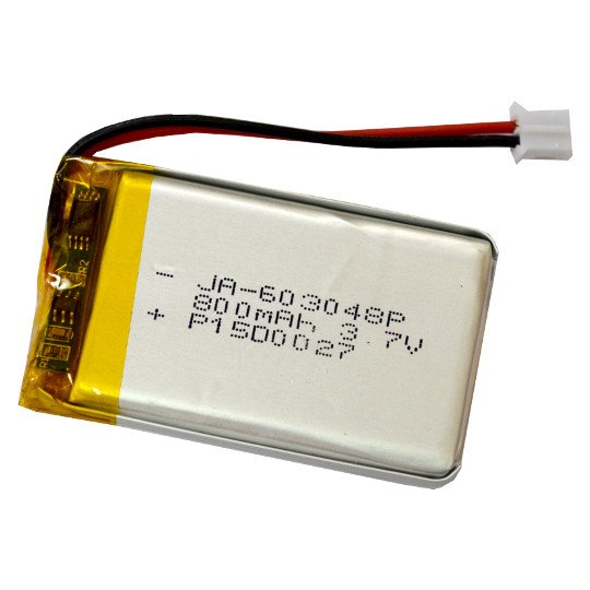 Batería recargable de Li-Po 3.7V 800mAh con conector JST