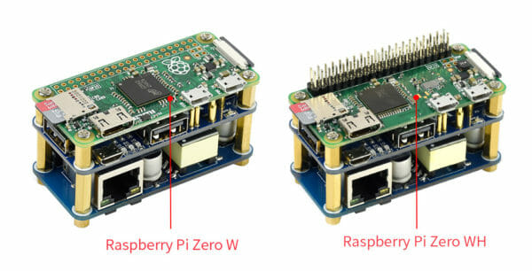 Ethernet / USB HUB BOX for Raspberry Pi Zero series, 1x RJ45 Ethernet Port,  3x USB 2.0 Ports