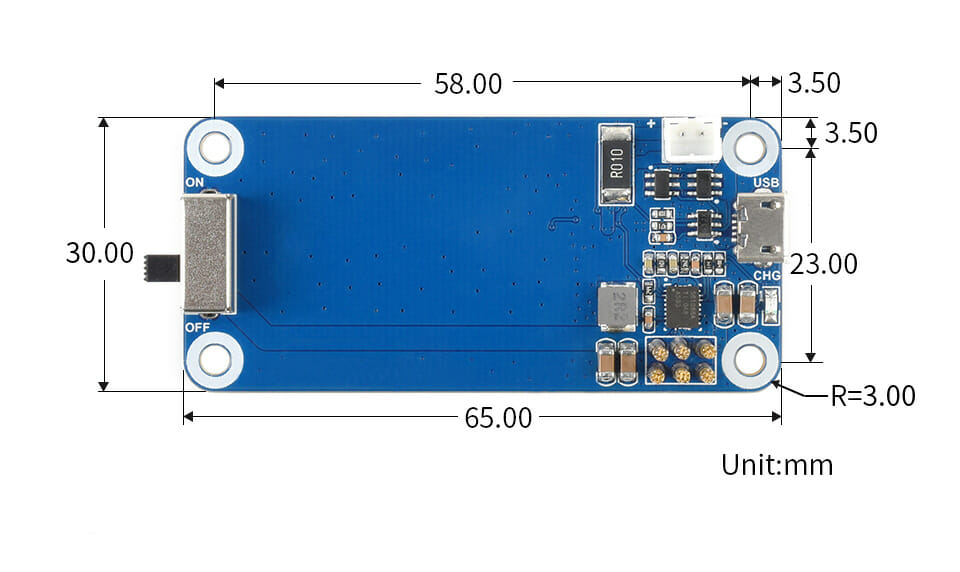 UPS d'alimentation sans coupure HAT Pour Raspberry Pi Zéro, sortie